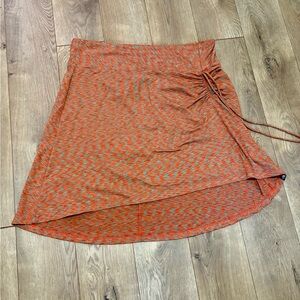 The North Face Cypress Skirt Cinch Ruched Orange Teal Spacedye Women's XL
